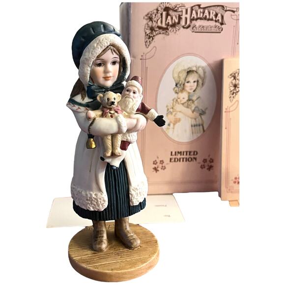Jan Hagara NOEL CHRISTMAS FIGURINE Limited Edition Santa Teddy Bear COA BOX - Picture 8 of 9